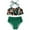 Green B, variant on FJUCHAI Kids Prints Swimwear Outfit 2-12Y Big Girls' Split Swimsuit Bikini Set Youth Sling Bathing Suit 2 Piece