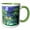Green/White, variant on 3drose, Fairy Tale in Fantasy Graphic Lovers, 15oz Two-tone Black Mug