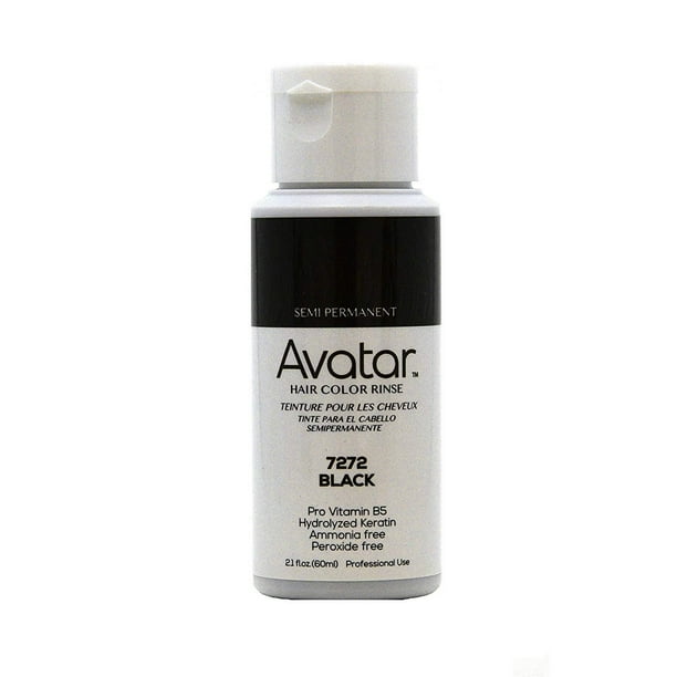 Avatar Semi Permanent Hair Color Rinse 7272 Black 2 1oz Walmart Com Walmart Com