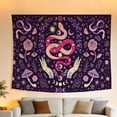 thumbnail image 5 of FLASHLUMI 60"×40" Tapestry, Purple Witchy Snake Tapestry, Decorative Wall Hanging for Bedroom Living Room Office Home Decor, 5 of 8