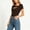 Coffee, variant on Square Neck Tops for Women Cutout Fitted Short Sleeve Slim Fit Casual Shirts Trendy Travel Going Out Solid Vacation Summer Tees