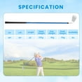thumbnail image 3 of Ultimate 33" Junior #7 Iron for Kids with Fiberglass Shaft & Headcover Individual Gold Club Blue, 3 of 10