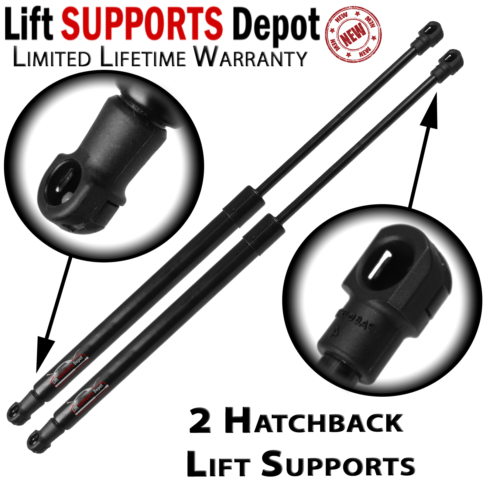 Qty 2 Fits Tc 2011 to 2016 Hatch Lift Supports Without Spoiler Made by