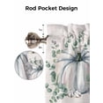 thumbnail image 5 of Fall Thanksgiving Valances for Windows White Blue Pumpkin Leaves Linen Texture Kitchen Valance Curtain Rod Pocket Small Curtains for Cafe Bathroom Laundry Basement 60" x 18", 5 of 8