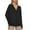 Black, variant on Women's Ice Silk Protective Sunscreen Jacket Loose Fit Short Sleeve Lightweight Breathable Cardigan for Summer Outdoor Activities