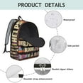 thumbnail image 4 of Reading Themed Backpack for Bookworms, Born to Read Bookshelf Bookcase Wall Print School Bag, Literary Aesthetic Daypack, 4 of 5