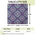 thumbnail image 2 of Vibrant Bohemian Pattern Square Table Cover with Elastic Edge for Outdoor Indoor Use, 2 of 6