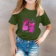 thumbnail image 2 of YOUYEDIAN Birthday 7 Year Old Girl T Shirt - I was 6 Now I'm 7 67 Funny Cute Short Sleeve Crew Neck Tops (Army Green, 8-9 Years), 2 of 5