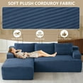 thumbnail image 6 of Aukfa 95" Cloud Sectional Sofa Boneless Couch Modular Sofa Bed for Living Room, 2 Side Pockets, Left Chaise, Blue, 6 of 9