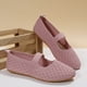 thumbnail image 4 of Amzcrzy Zapatos de mujer,Zapatos de mujer,Zapatillas de mujer, Zapatos planos de punta redonda de color liso para mujer, zapatillas suaves e informales Sandalias Mujer Zapatillas De Casa, 4 of 9