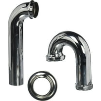 Lasco 03-3503 1-1/2-Inch by 1-1/4-Inch Reducing Chrome Plated Brass 22 Gauge P-Trap