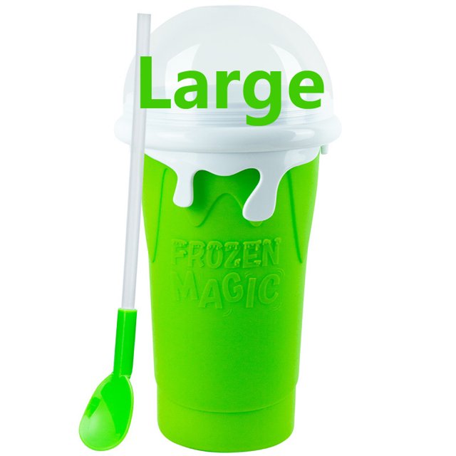 Botella de agua de jugo casera exprimible de verano, batidor congelado rápido, taza de arena, pellizco, enfriamiento rápido, máquina para hacer granizados de helado mágico