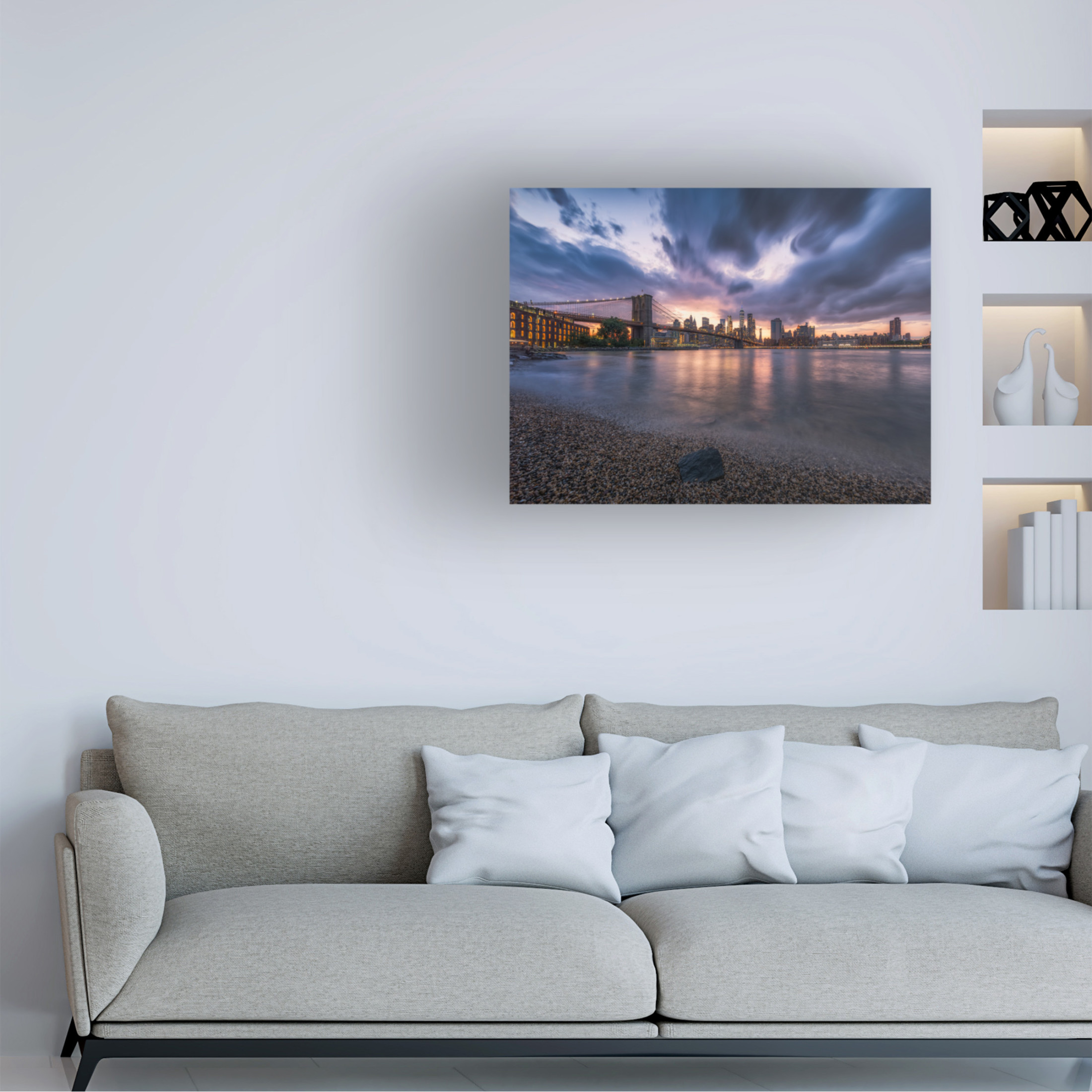 Canvas Wall Art - Johnny Chen 'Under The Storm' Wall Art for Living Room, Bedroom, or Office Décor by Trademark Fine Art - 47 x 35 Inches