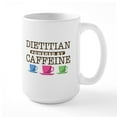 thumbnail image 2 of CafePress - Dietitian Powered By Caffeine Large Mug - 15 oz Ceramic Large White Novelty Mug, 2 of 6