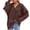 01 Coffee, variant on Oversized Hoodies Sweatshirts for Women Pullover Loose V Neck Long Sleeve Warm Fleece Casual Tunic Tops Outerwear