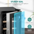 thumbnail image 3 of M optimized Compressor Wine Cooler, Freestanding Beverage Refrigerator, Wine Cellar with Adjustable Temp Control for Home Office Hotel Bar, 14/18/28 Bottle, 3 of 9