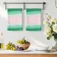 thumbnail image 3 of Green Stripes Kitchen Towels Set of 1, Light Pink Ombre Simple Abstract Lines Absorbent Dish Towels for Kitchen, Microfiber Hand Towel, Quick Drying Tea Towel for Cleaning Decorative Dishcloths, 3 of 7