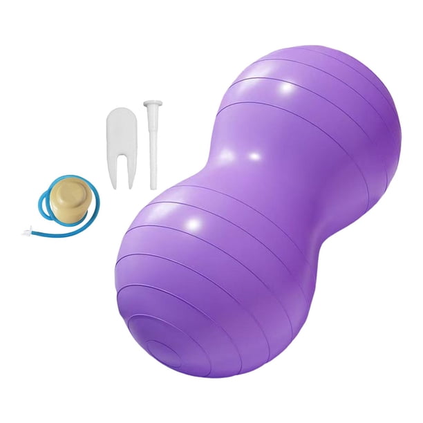 Pelota de cacahuete ligera para entrenamiento de fuerza central con bomba para gimnasio, hogar y oficina Púrpura