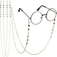 thumbnail image 1 of 2 Pieces Eyeglasses Chains Beaded Sunglasses Strap Holder Elegant Eyewear Retainer Chain, 1 of 7