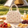thumbnail image 3 of Insulated Reusable Lunch Bag for Women, 10L Large Capacity Corduroy Cooler Tote 10 x 7.5 x 7.5 in for Work Picnic Travel & Gifting, 3 of 6