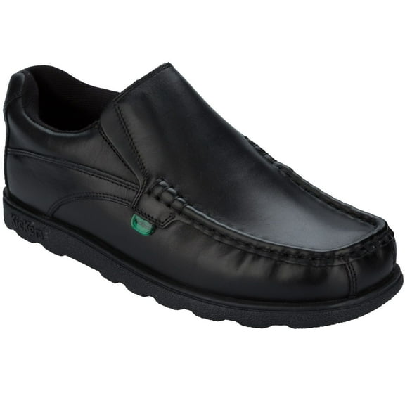 Boy's Kickers Junior Fragma Slip Shoe in Black
