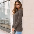 thumbnail image 4 of SUNBS Long Sleeve Shirts for Women Casual Work Tops Crewneck Blouses Loose Fit Clothes Trendy, 4 of 8