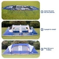thumbnail image 3 of 12 Person Camping Tents, 3 Room Weather Resistant Family Cabin Tent, 6 Large Mesh Windows with Carry Bag, 3 of 6