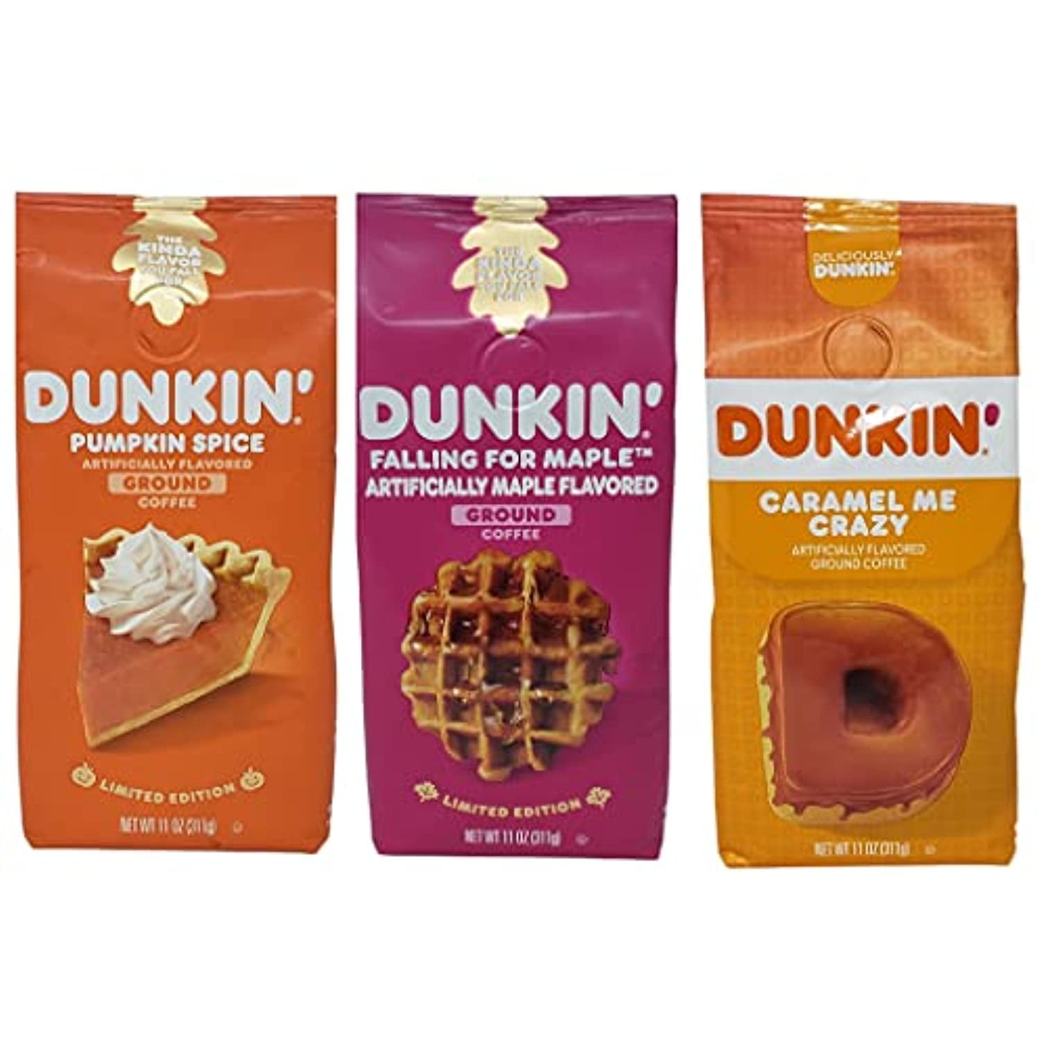 Dunkin Donuts Seasonal Limited Edition Ground Coffee Variety Pack