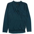thumbnail image 2 of Alfani Womens LS Knit Blusa, Verde, X-Large Alfani Tejer, 2 of 2