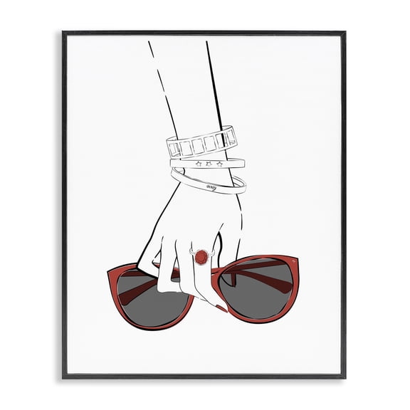 Stupell Industries Contemporary Black Framed Giclee Art, 11 x 14, by Martina Pavlova