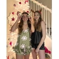 thumbnail image 4 of DOPI Women's Silk Ruffled Pajama Vest Two-piece Silk Set with Multiple Colors and Sizes, 4 of 6