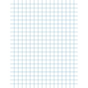School Smart Graph Paper Pad with Chipboard Back, 8-1/2 x 11 Inches, 1/2 Inch Ruling, White, Pack of 12
