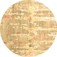thumbnail image 1 of Ahgly Company Indoor Round Abstract Brown Contemporary Area Rugs, 4' Round, 1 of 4