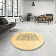 thumbnail image 4 of Ahgly Company Machine Washable Indoor Square Contemporary Metallic Gold Area Rugs, 6' Square, 4 of 7