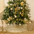 thumbnail image 2 of Valery Madelyn 48" Christmas Tree Skirt, Luxury White Gold Christmas Tree Skirt for Holiday Party Christmas Tree Decor, 2 of 7