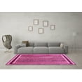 thumbnail image 3 of Ahgly Company Indoor Square Abstract Pink Contemporary Area Rugs, 7' Square, 3 of 4