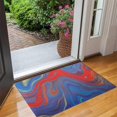 thumbnail image 2 of Blue Red Gold Marble Pattern Door Rugs,Washable Non Slip Door Mats Indoor,Decorative Door Mats,Entry Mat Indoor for Entrance,Bedroom,Kitchen,Bathroom,17"x30", 2 of 6