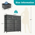 thumbnail image 4 of JIOABL 9 Drawer Chest Organizer with Fabric Bins, Dresser for Bedroom, Tall Steel Frame, Grey, 4 of 7