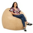 thumbnail image 3 of Jaxx Saxx 5 Foot Large Bean Bag w/ Removable Cover, Camel, 3 of 7