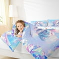 thumbnail image 4 of jejeloiu Cute Unicorn Full Size Comforter Sets,Cartoon Animal Bedding Comforter Set,Dreamy Fairy Tale Bedding Sets For Girls Kids,Ultra Soft Home Decor Reversible,3 Pieces, 4 of 8