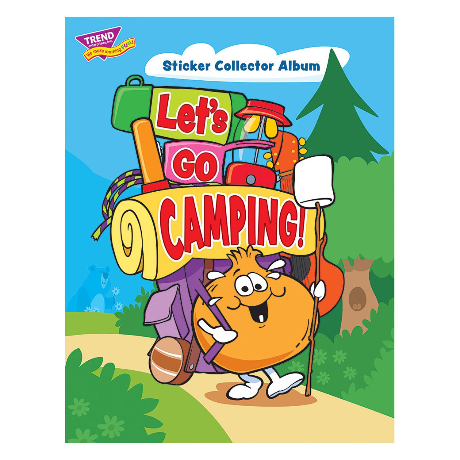 TREND Let's Go Camping Sticker Collector Album - Large, Pack of 3