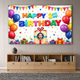 thumbnail image 5 of Colorful Theme Happy Birthday Banner Balloon Decoration Party Backdrop for Kids Party Indoor Decoration Photo Shoot, 5 of 8