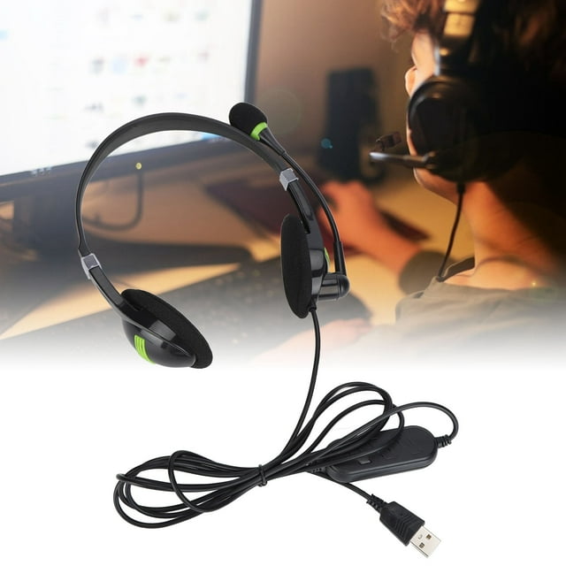 Auriculares Con Cable, Auriculares Con Cable USB Estéreo Giratorios Flexibles Con Cancelación De Ruido Ajustables Para La Oficina