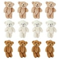thumbnail image 1 of 12 Pcs Mini Stuffed Bears Comfortable Soft Cute Mini Teddy Plush Toy for Wedding Birthday Decorations, 1 of 8