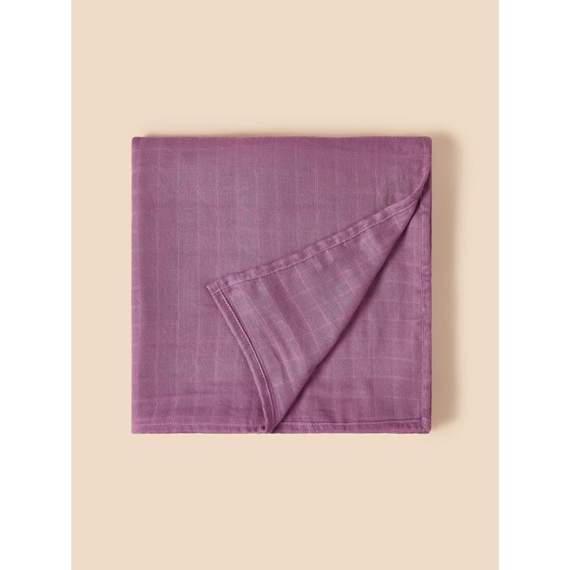 Toalla de baño teñida de algodón de bambú, toalla de gasa doble lisa, toalla de baño de color sólido, funda para carrito, manta