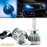 Xotic Tech 9003 H4 HB2 LED headlight bulb, Ice Blue 8000K High Power COB LED Headlight Conversion For Low / High Dual Beams DRL Fog Lights Kit (Newest Model)