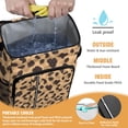 thumbnail image 2 of Travel Cooler Bag - Beige and Black Leopard Pattern Camping Beer Cooler Backpack with Bottle Opener- Waterproof Insulated Picnic Backpacks - Cooler Bag for Beach, 2 of 6