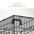 thumbnail image 6 of 30" Dog Crate, Folding Metal Wire Dog Cage with Double Door & Double Lock, Portable Pet Crate Kennel for Small Medium Dogs Cats Rabbits, Black, 6 of 7