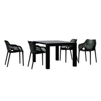 Air XL Extension Dining Set 5 Piece Black
