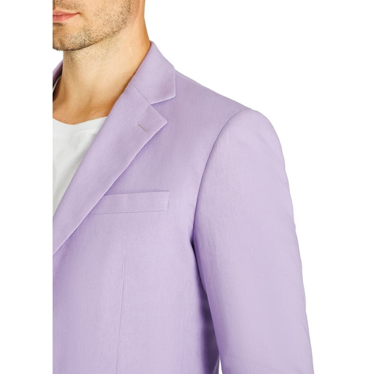 1PA1 Men's Slim Fit Linen Suit Jacket, Two Button, Business/Wedding, Light Purple, S - Walmart.com 1PA1 Men's Slim Fit Linen Suit Jacket, Two Button, Business/Wedding, Light Purple, S - Walmart.com